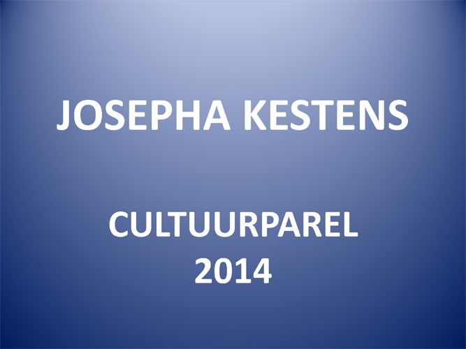Kaft van Cultuurparel 2014: Josepha Kestens